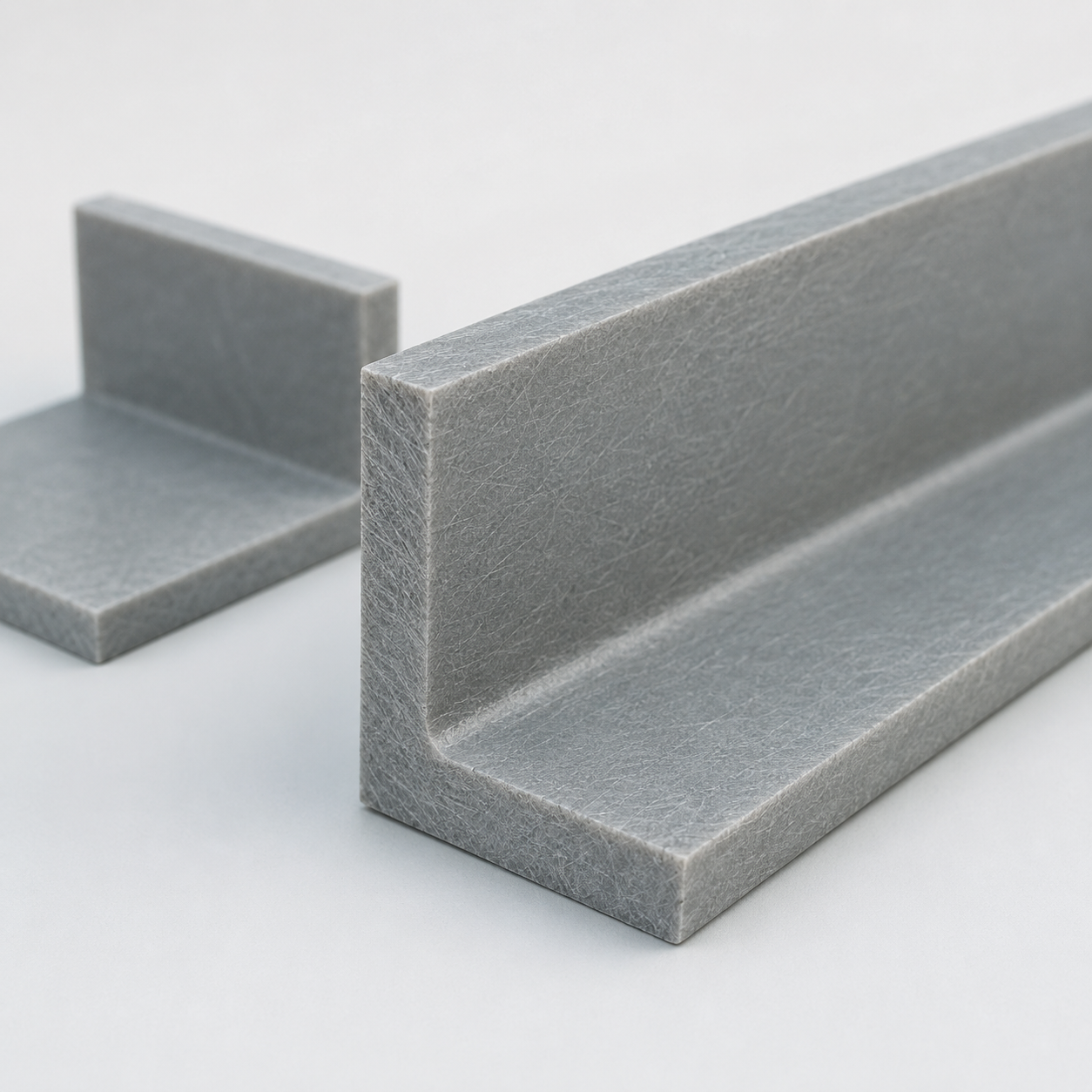 Close detail of GRP composite material profile